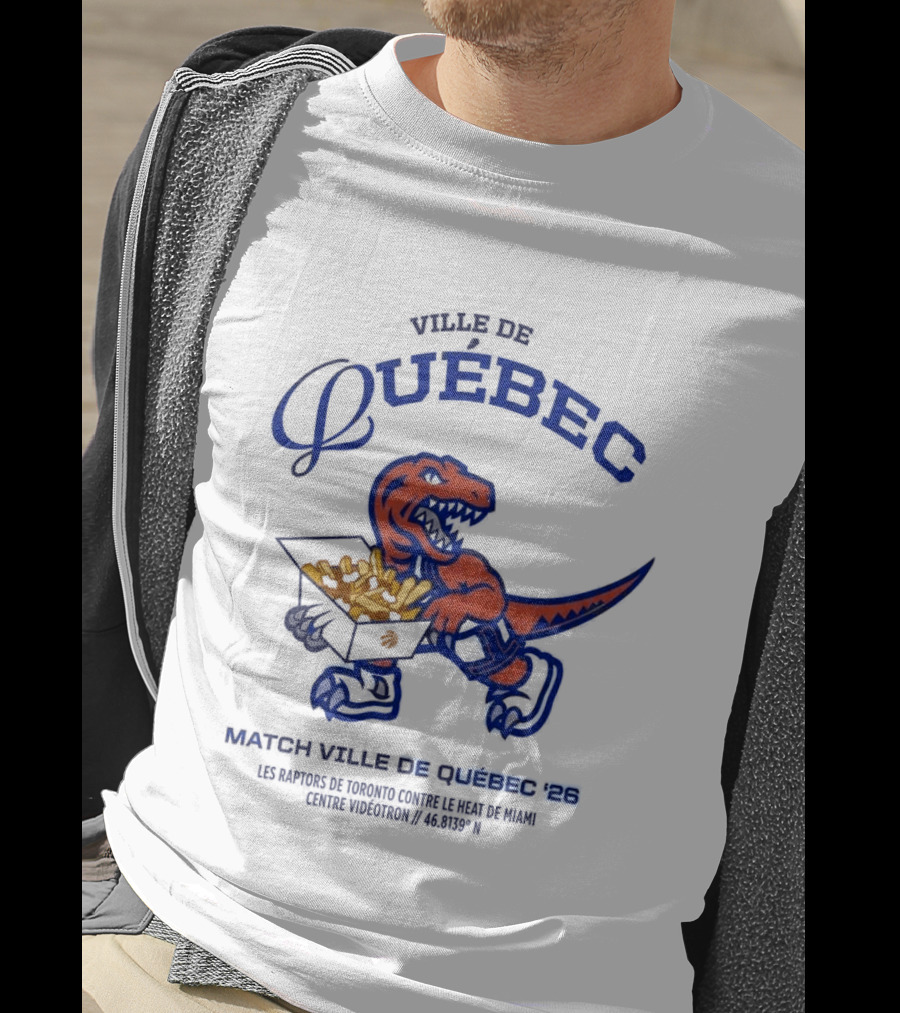 Ville De Quebec Raptors Canada 26 Poutine Games T-Shirt