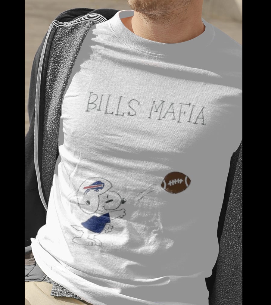Snoopy Bills Mafia Buffalo Bills Football Fan Apparel Peanuts Sports T-Shirt