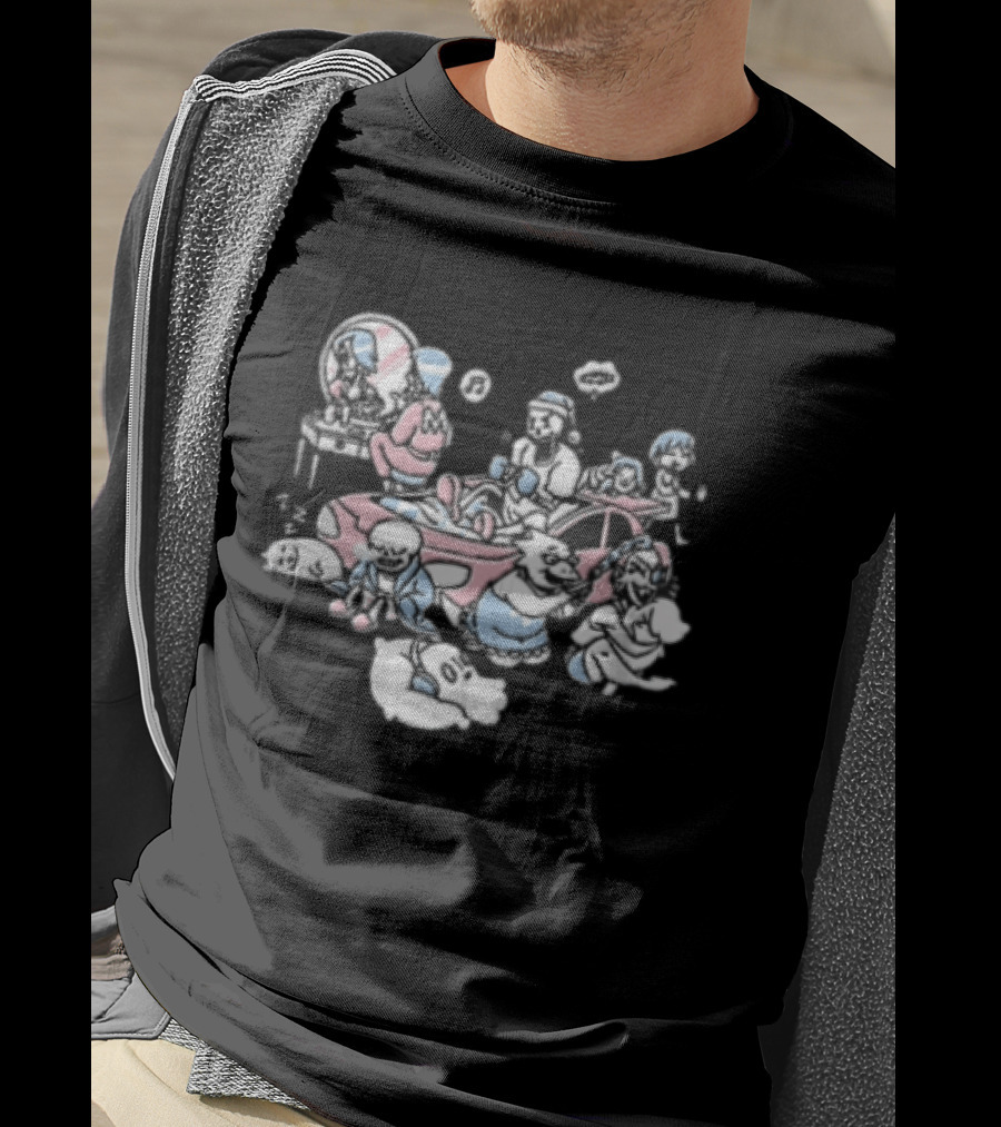 Anime Characters Makeup And Car Party Fun With Music And Relaxation T-Shirt