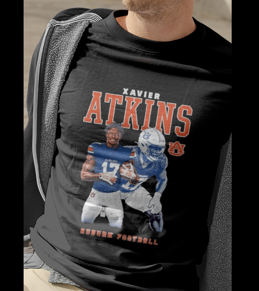 Xavier Atkins Auburn Tigers 17 Football Auburn University T-Shirt