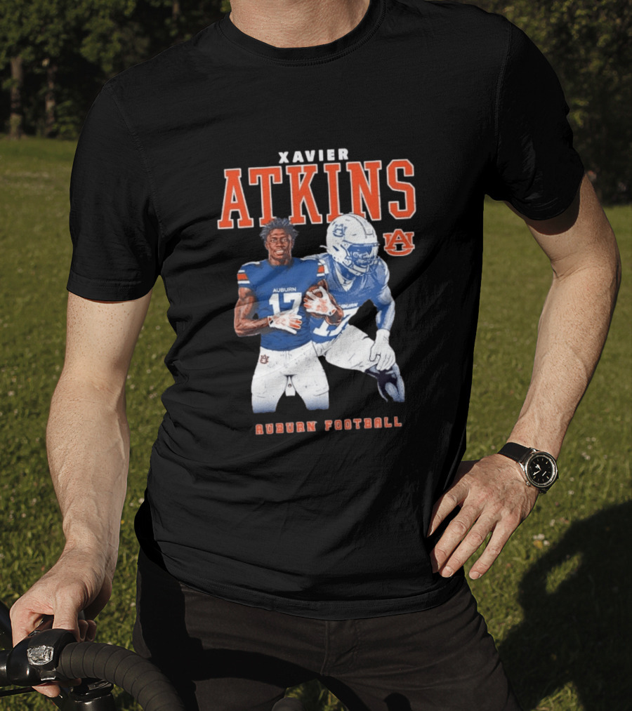 Xavier Atkins Auburn Tigers 17 Football Auburn University T-Shirt