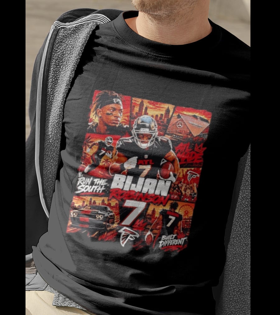 ATL Made Bijan Robinson 7 Run The South Built Different T-Shirt