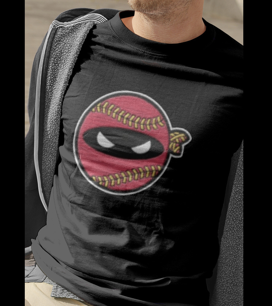 Boto Wear Red Baseball Mask Ninja Face T-Shirt