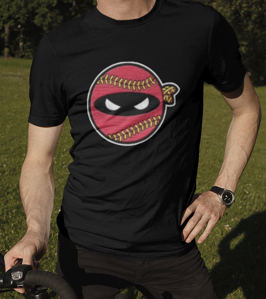 Boto Wear Red Baseball Mask Ninja Face T-Shirt