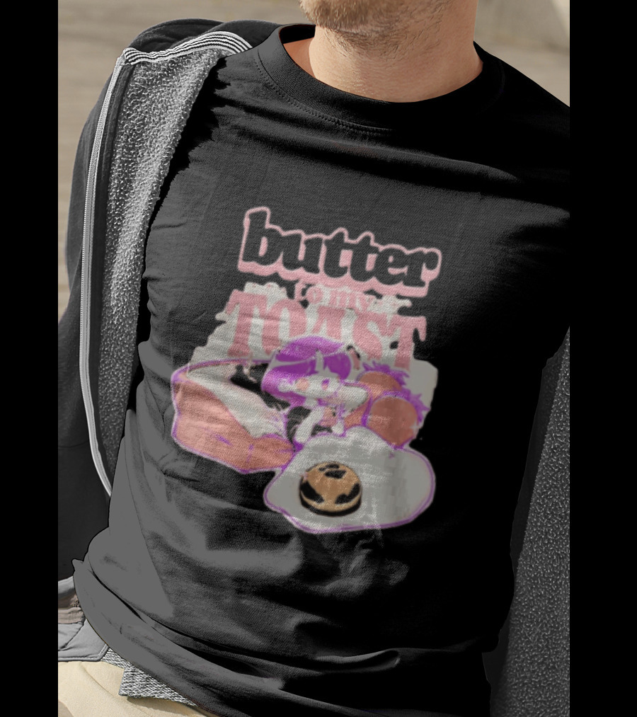 Butter To My Toast Anime Girl Breakfast Toast Strawberries Egg T-Shirt