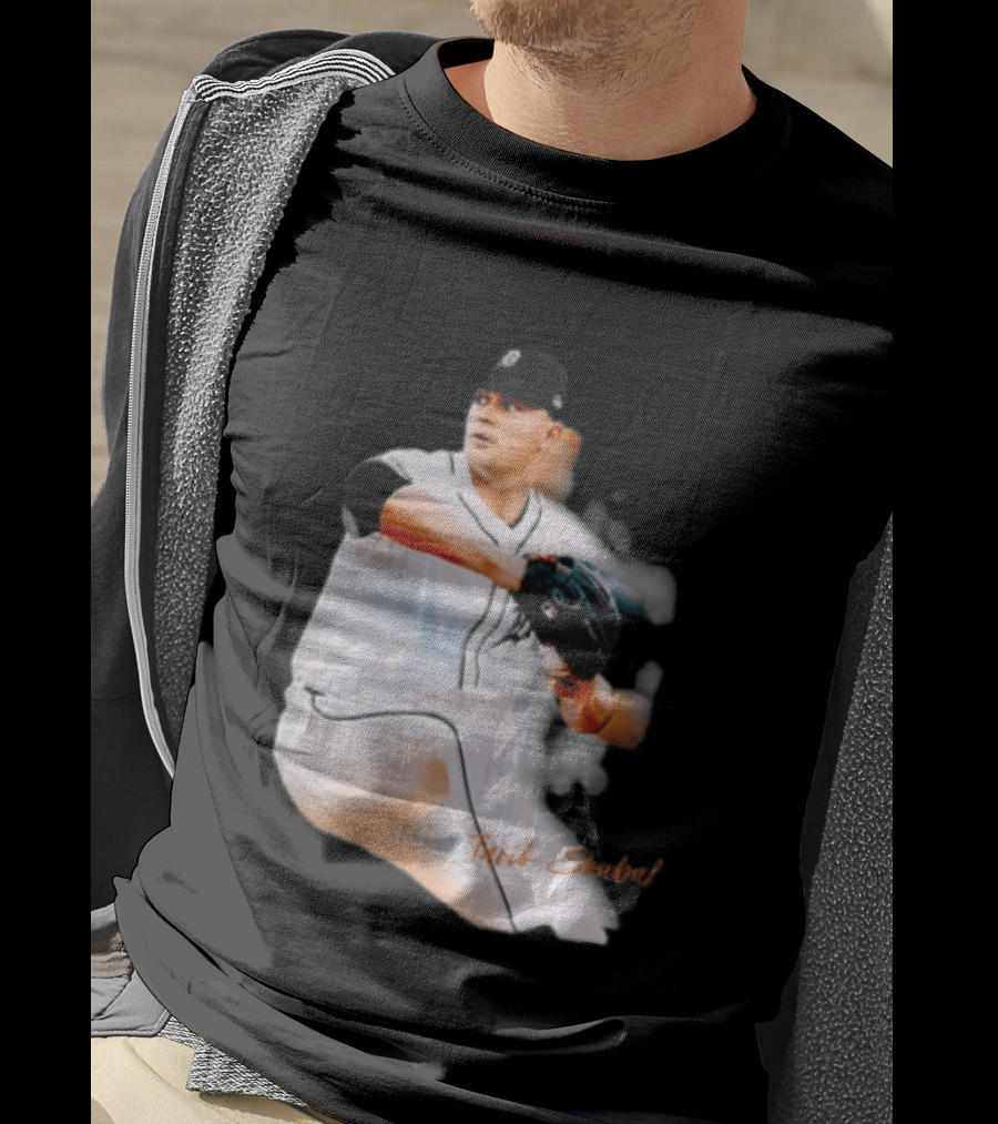 Detroit Tigers Tarik Skubal Pitcher Action Baseball T-Shirt