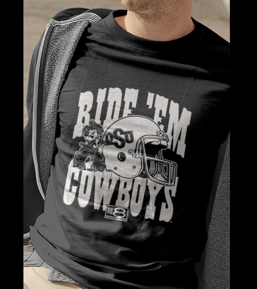 Ride 'Em Cowboys OSU Big 8 Helmet T-Shirt