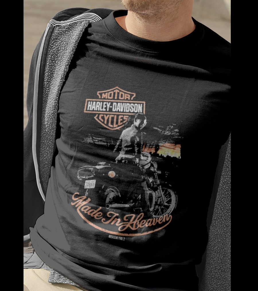 Harley Davidson Motor Cycles Made In Heaven Retro Style Biker Adventure T-Shirt