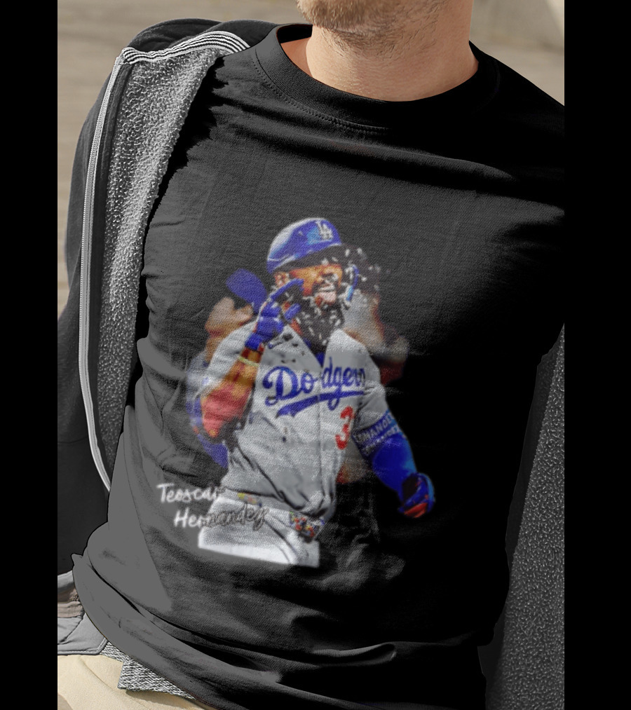 Los Angeles Dodgers Teoscar Hernandez MLB Player Celebration T-Shirt