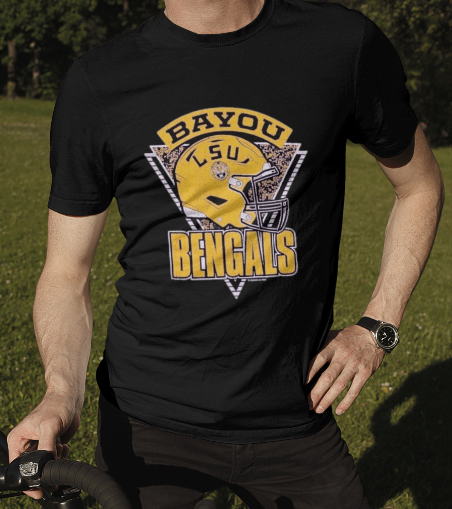 LSU Tigers Bayou Bengals Helmet Football T-Shirt