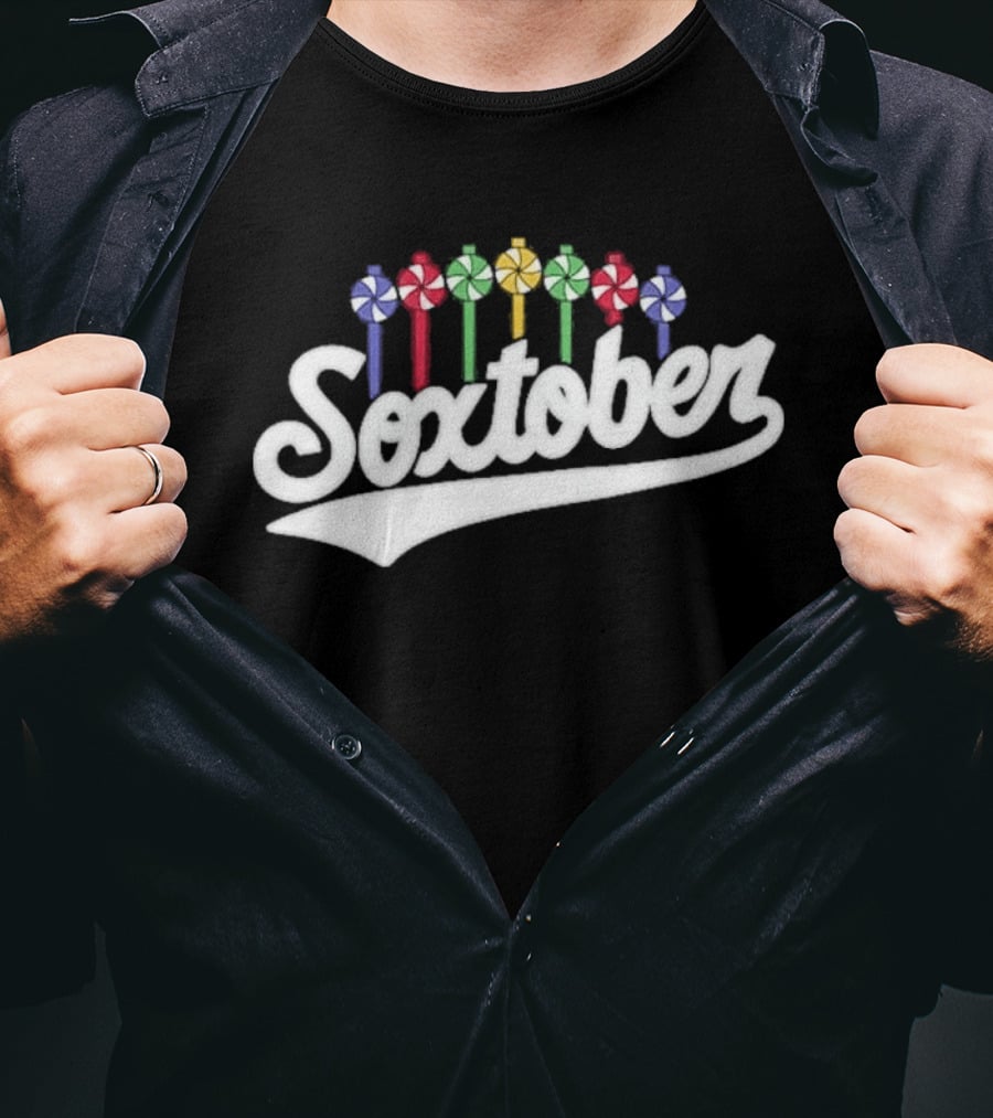 Soxtober Boston Red Sox Playoff Celebration Candy T-Shirt