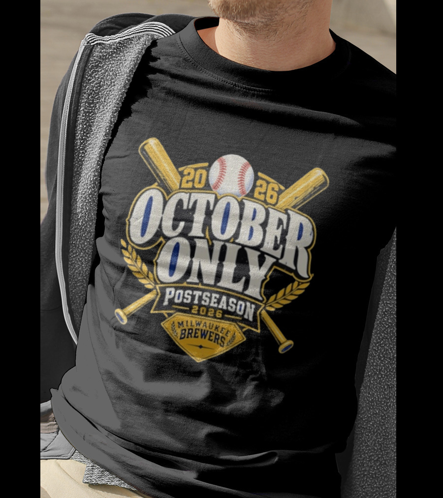 Milwaukee Brewers 2026 October Only Postseason Baseball Crosstalks T-Shirt