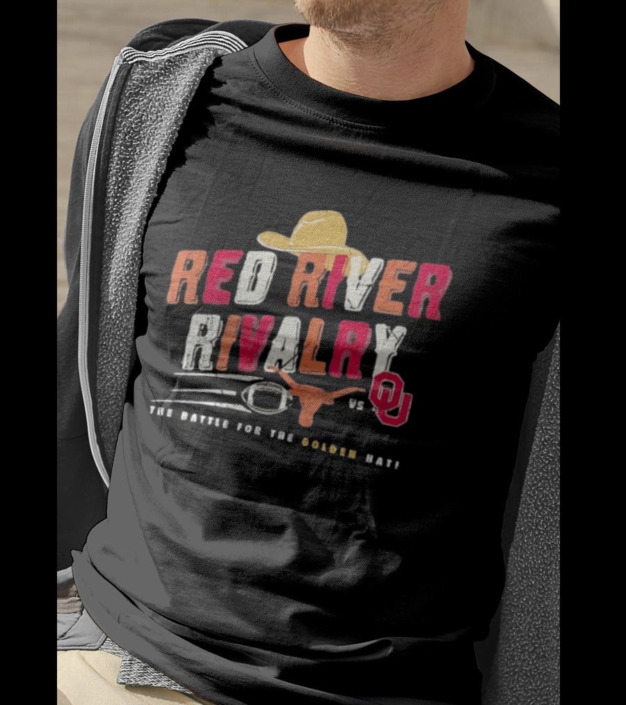 Texas Longhorns 2026 Red River Rivalry OU The Battle For The Golden Hat T-Shirt