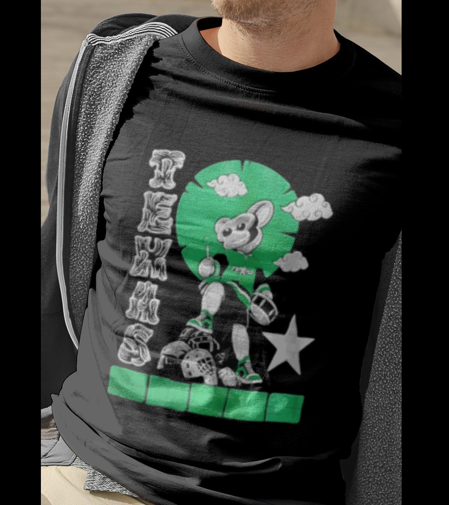 Texas Stars Lollipop Drum Helmets Figures T-Shirt