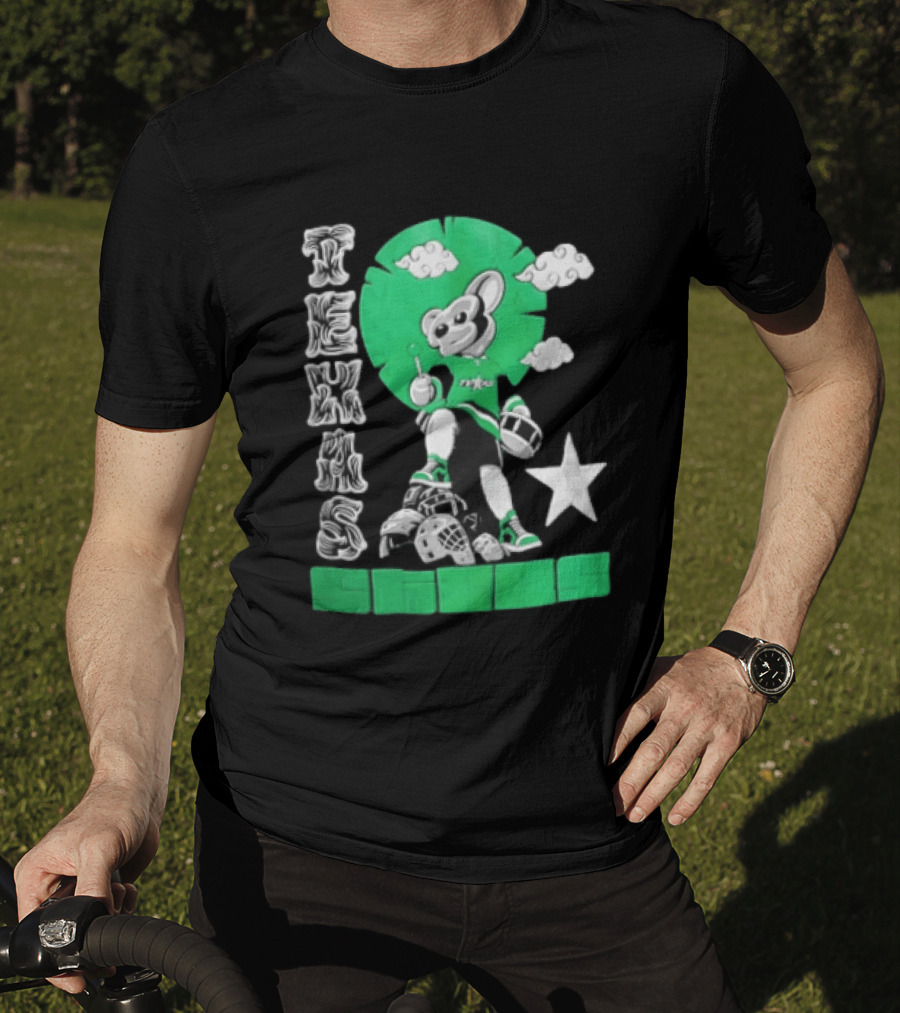 Texas Stars Lollipop Drum Helmets Figures T-Shirt