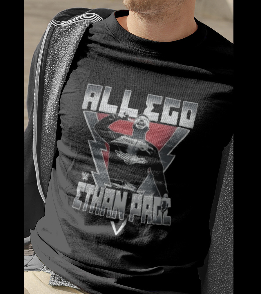 WWE Ethan Page All Ego Lightning Bolts Arms Raised T-Shirt