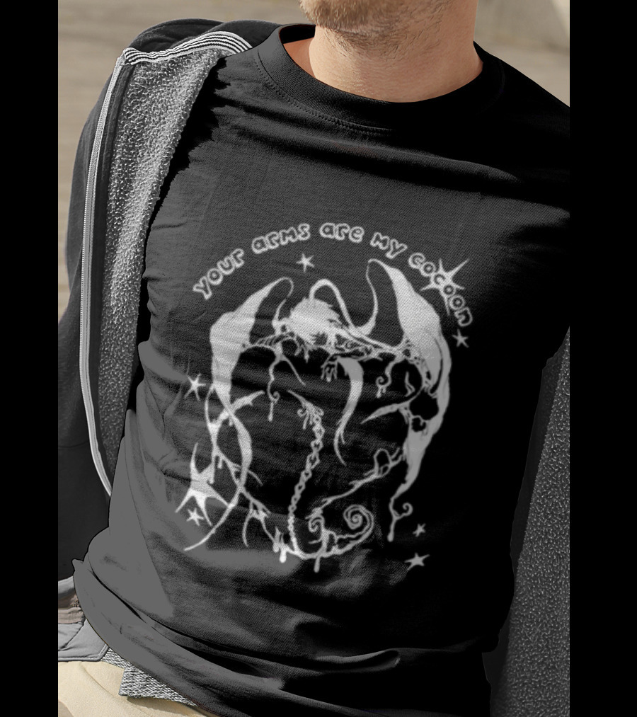 Your Arms Are My Cocoon With Abstract Floral Swirls And Stars T-Shirt