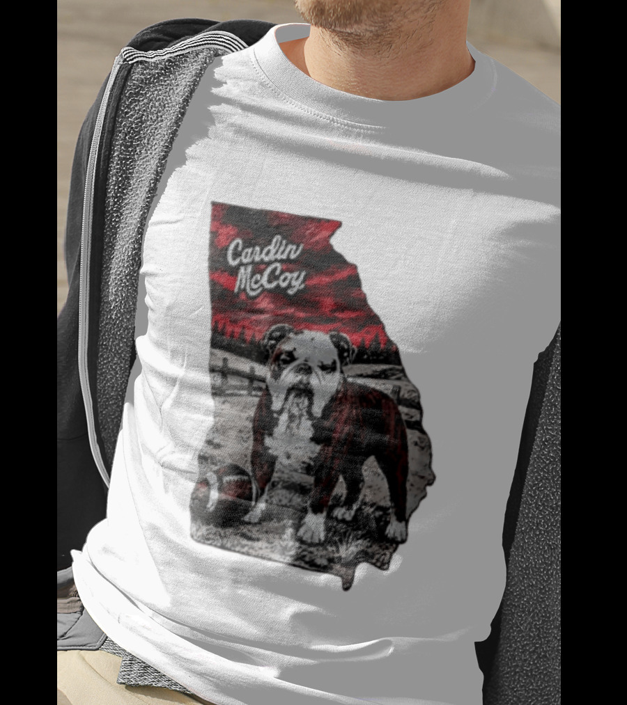 Cardin McCoy Georgia Bulldog Football Landscape T-Shirt