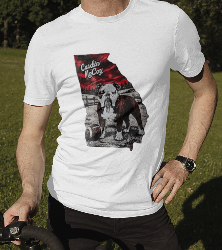 Cardin McCoy Georgia Bulldog Football Landscape T-Shirt