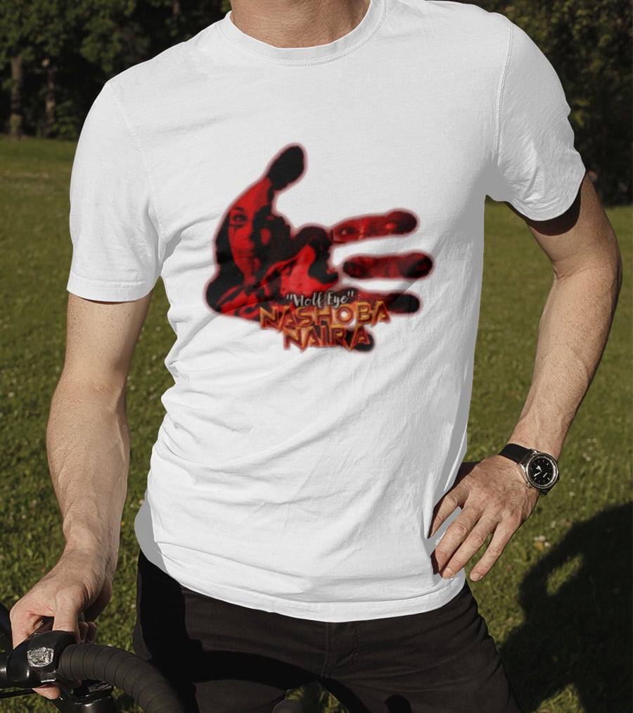 Red Handprint Wolf Eye Nashoba Naira T-Shirt
