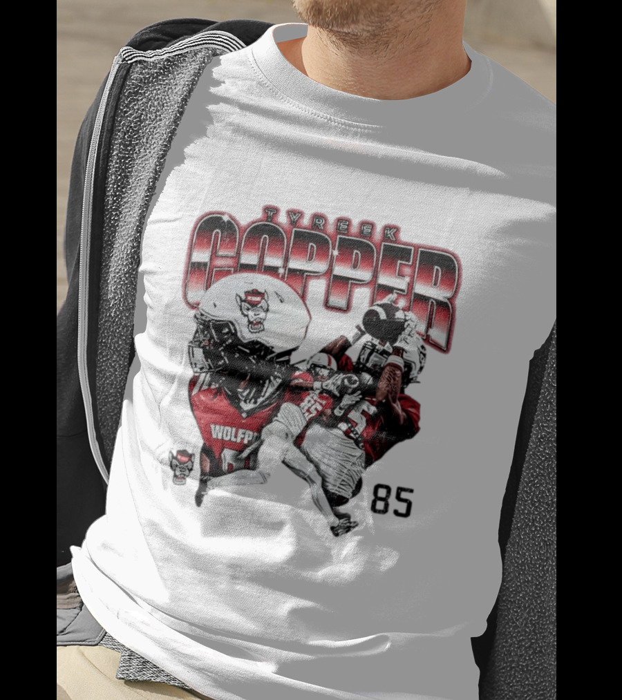 Tyreek Copper NC State Wolfpack Football No 85 T-Shirt