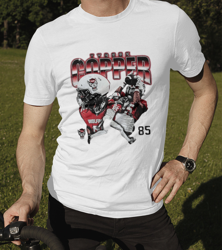 Tyreek Copper NC State Wolfpack Football No 85 T-Shirt