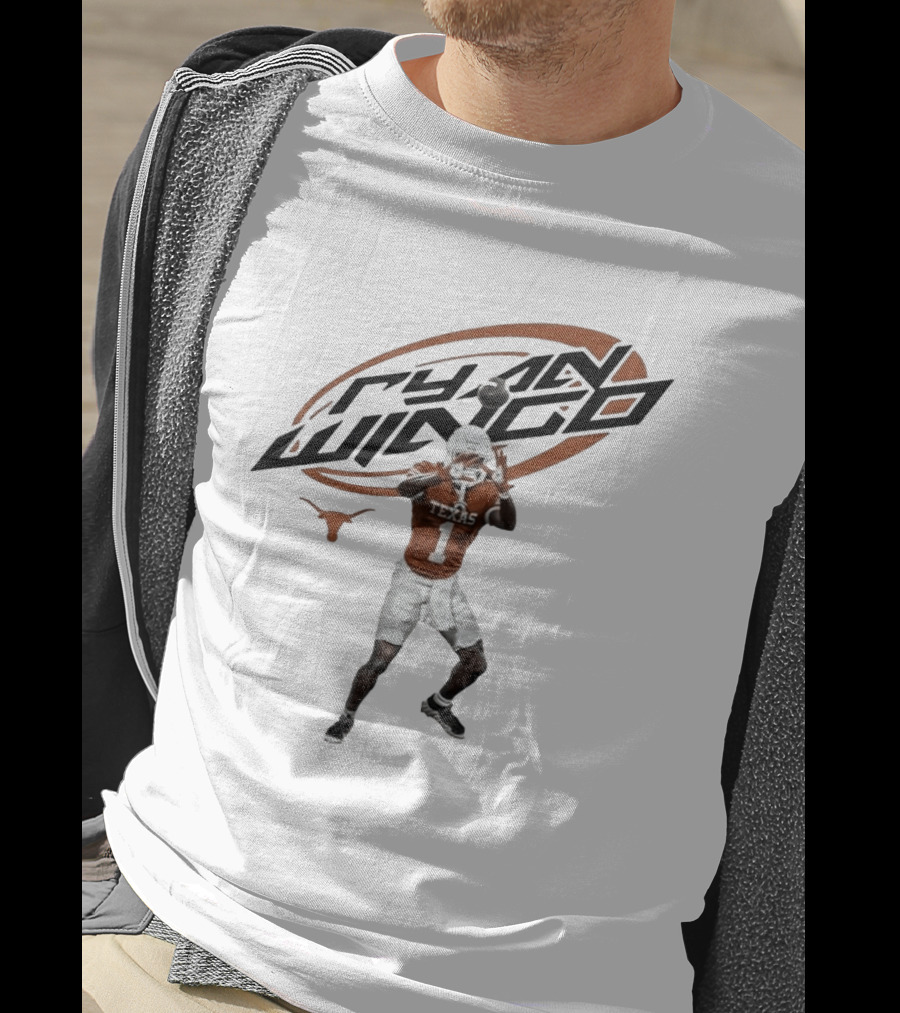 Texas Longhorns Ryan Wingo No 1 NCAA Football T-Shirt