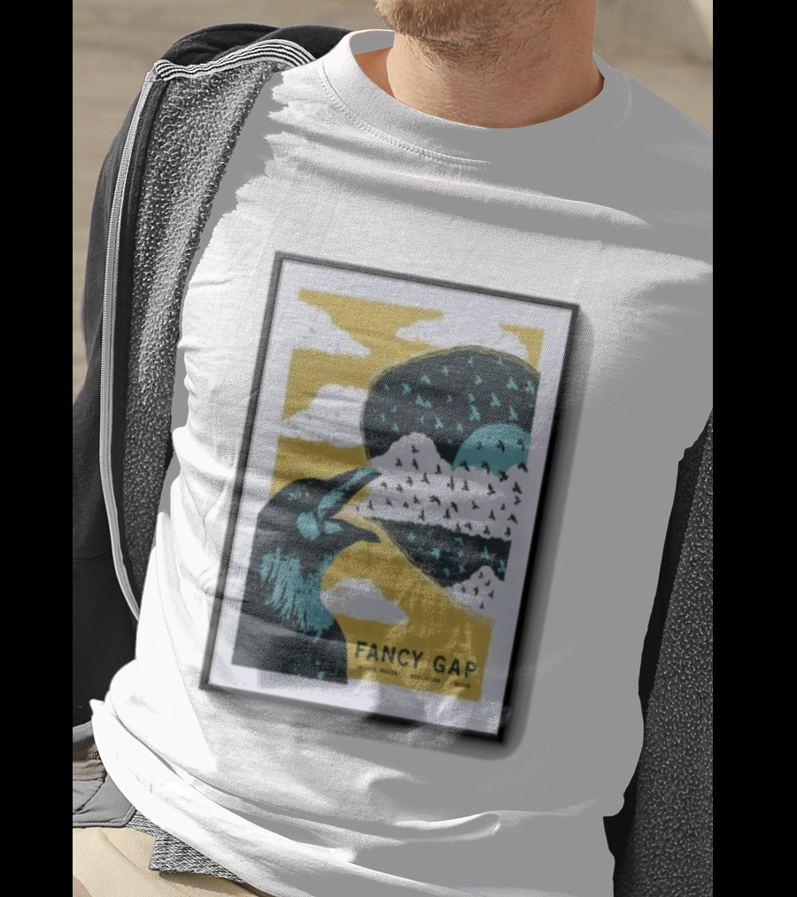 Fancy Gap Oct 2 2026 Boone Saloon Vintage Crow And Cloud Print T-Shirt