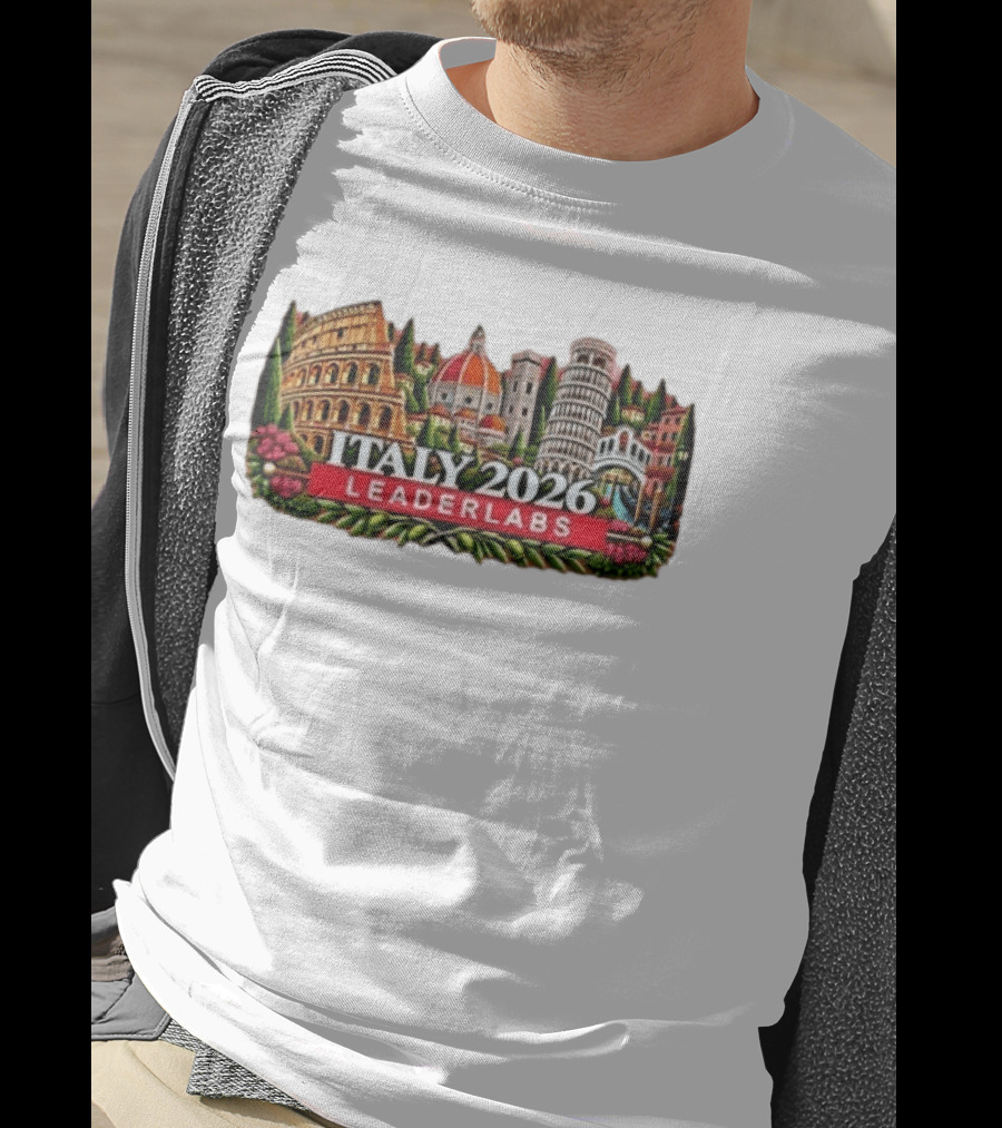 Italy 2026 Leaderlabs Colosseum Florence Pisa Venice Landmarks T-Shirt