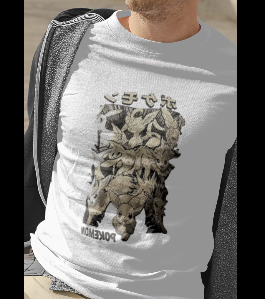 Eevee And Evolutions Collection Japanese Style Pokemon T-Shirt