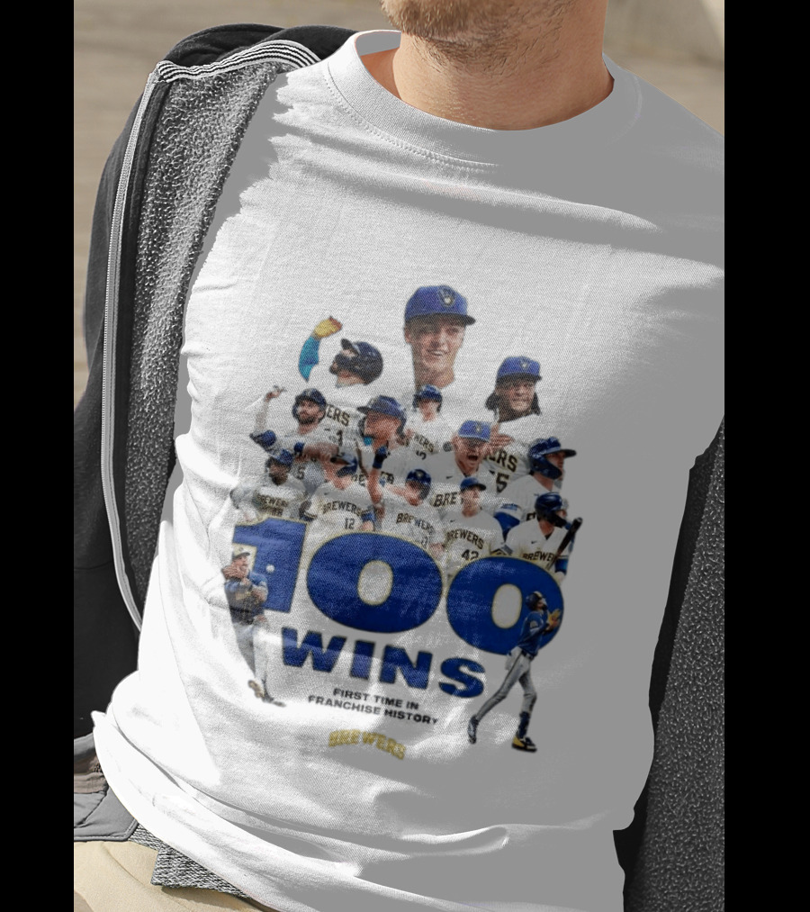 Milwaukee Brewers 100 Wins First Time In Franchise History T-Shirt