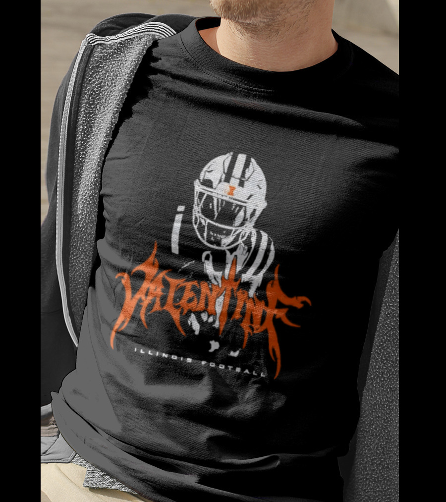 Valentine Illinois Football Ca'Lill Fighting Illini T-Shirt