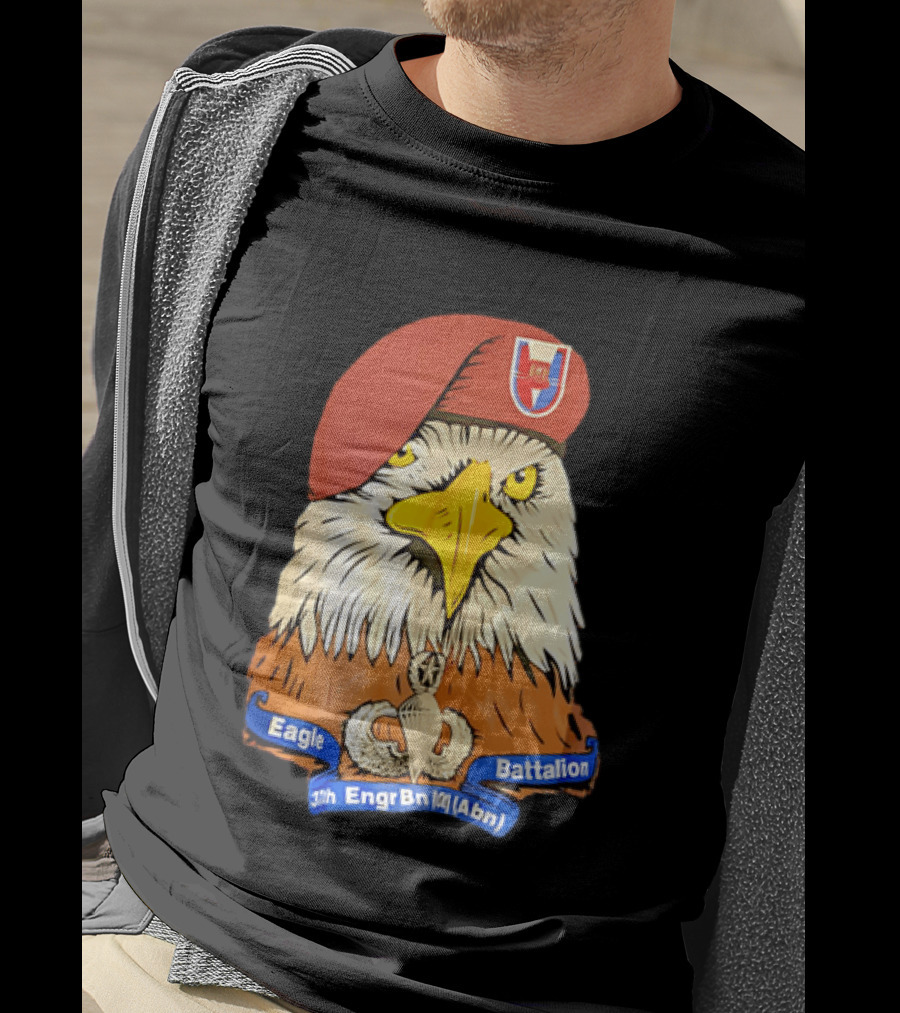 Eagle Battalion 37th Engr Bn Abn Airborne Insignia T-Shirt