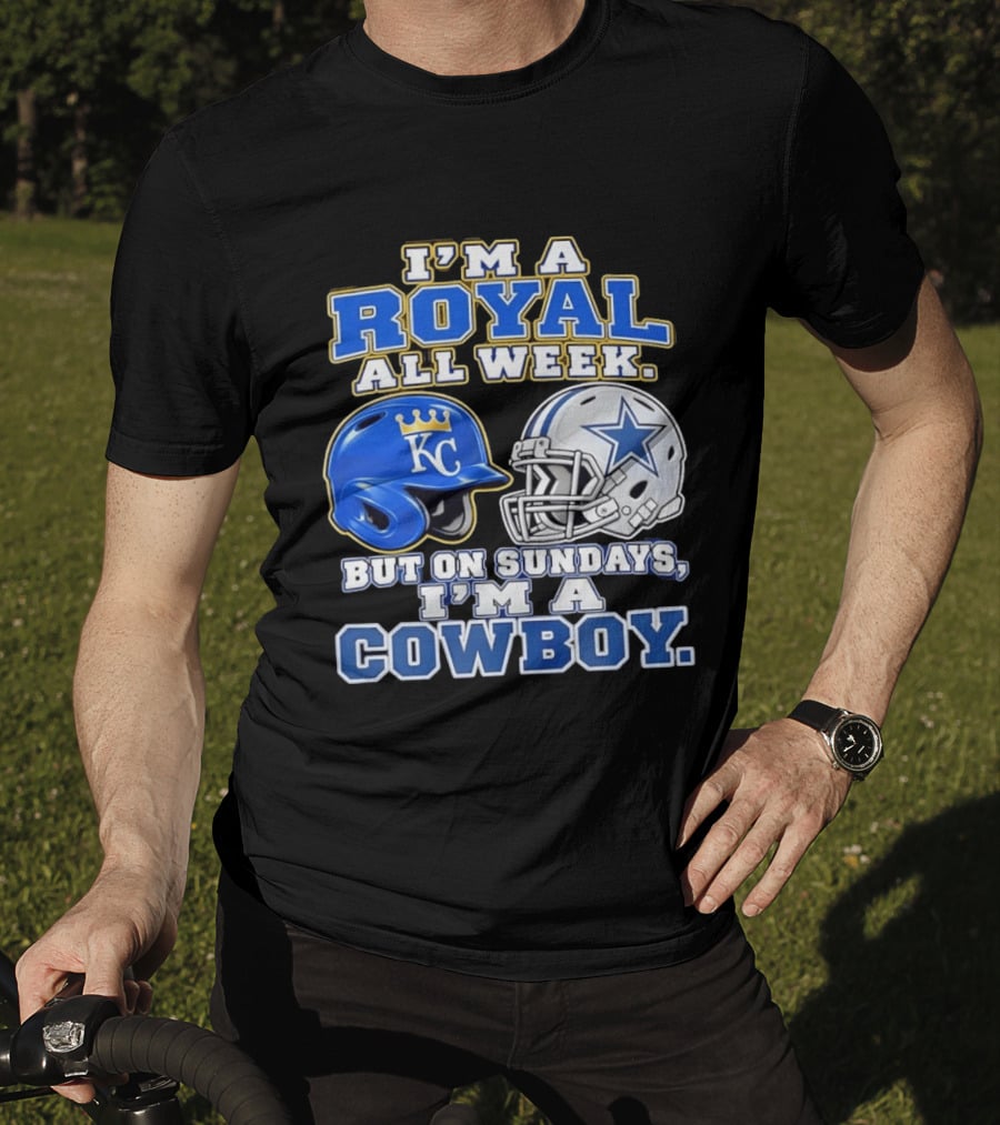I'm A Royal All Week KC Helmet And Sundays Cowboy Star Helmet T-Shirt
