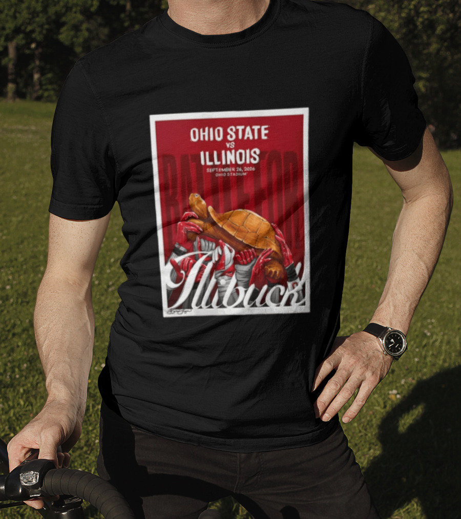 Ohio State Vs Illinois September 2026 Battle For Illibuck Ohio Stadium T-Shirt