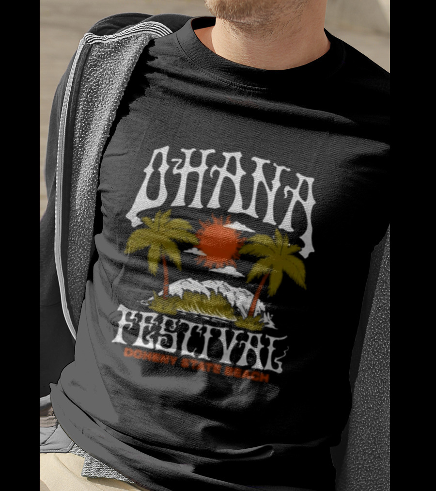 Ohana Festival Original Collection 2026 Acid Wave Tropical Sunset T-Shirt