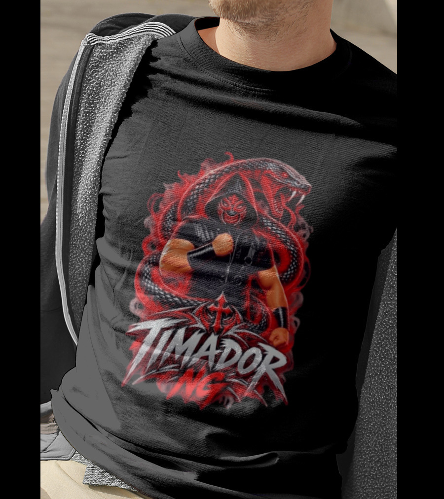 Timador NG Masked Wrestler Red Snake Fist Combat T-Shirt