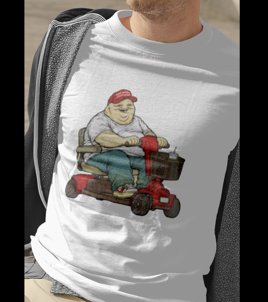 Magachud Scooter McGillicutty Kiss Cut Red Cap Plus Size Mobility T-Shirt