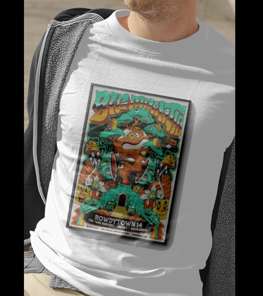 Big Gigantic Live Rowdytown 14 Red Rocks Amphitheatre September 26 2026 Morrison CO The Funk Hunters Motifv Drew Birch T-Shirt