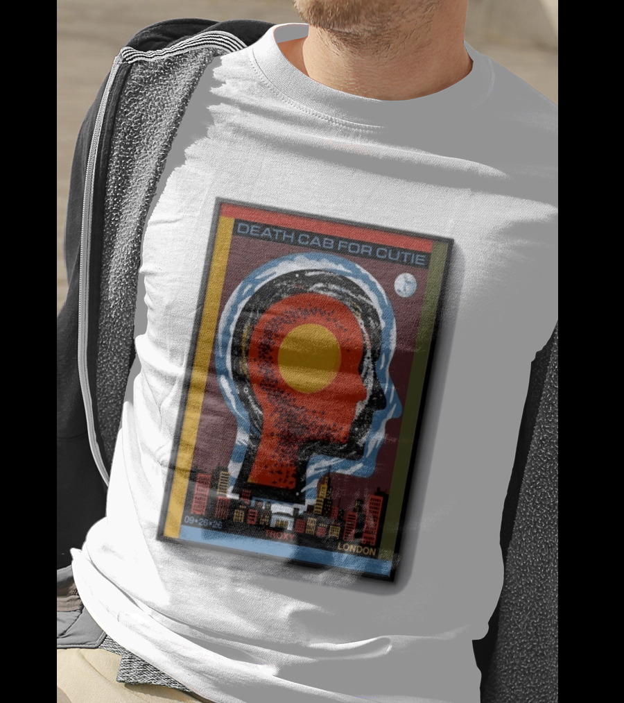 Death Cab For Cutie Troxy London 09.26.26 Concert Urban Skyline And Moon T-Shirt