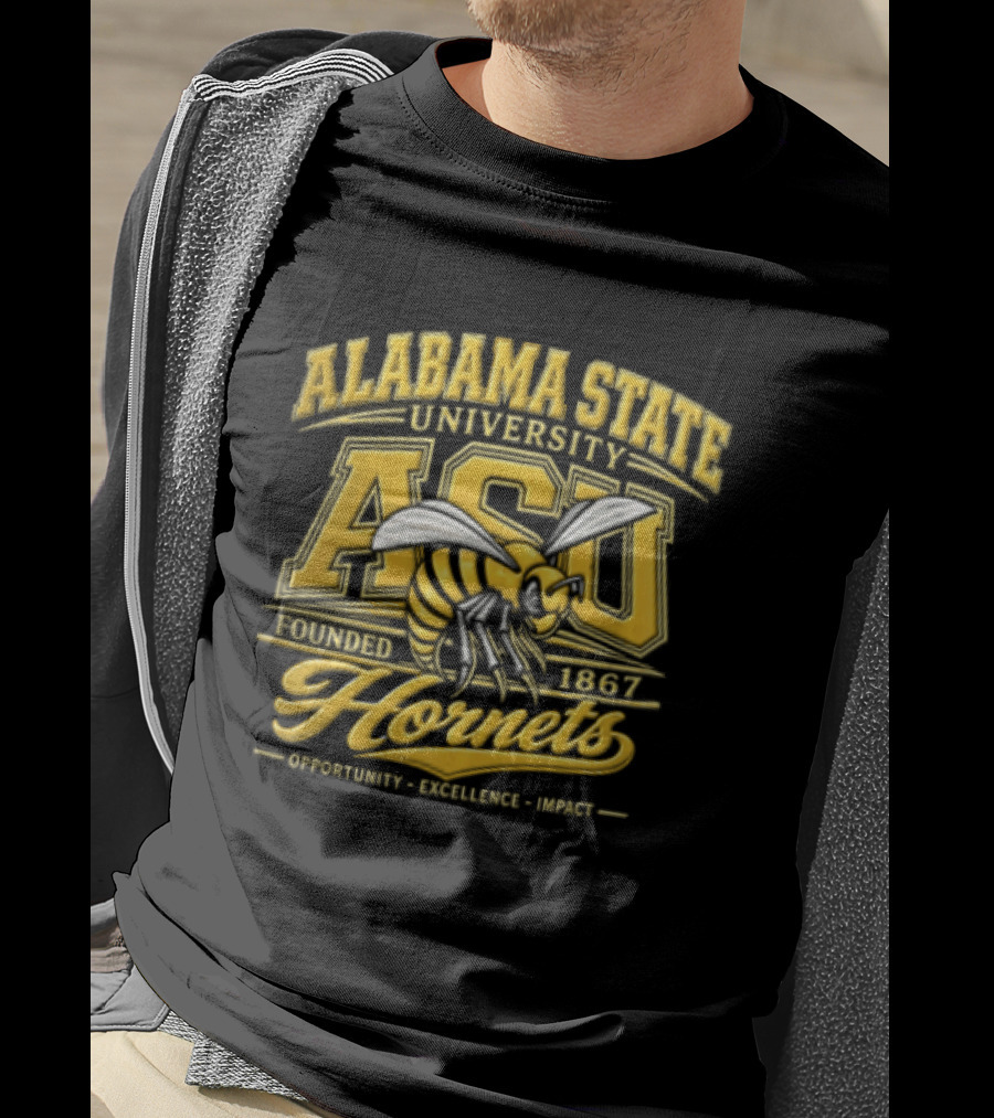 Alabama State University ASU Hornets Est 1867 Opportunity Excellence Impact T-Shirt
