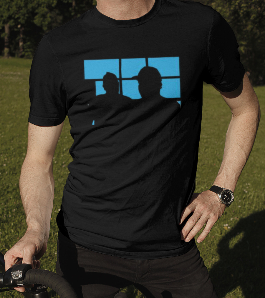 Daz Black Stars Store Shop Blue Off The Hook Black Silhouette Duo T-Shirt