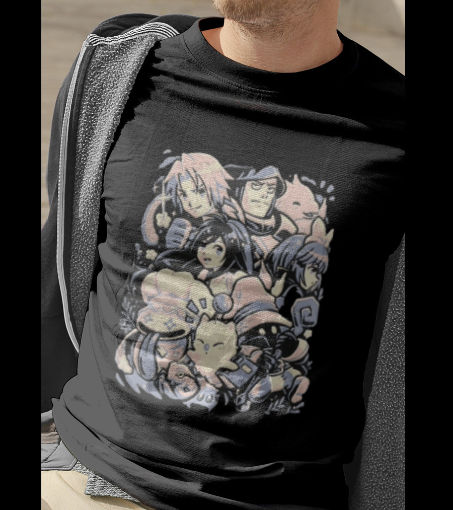 Final Fantasy Anime Group Characters T-Shirt