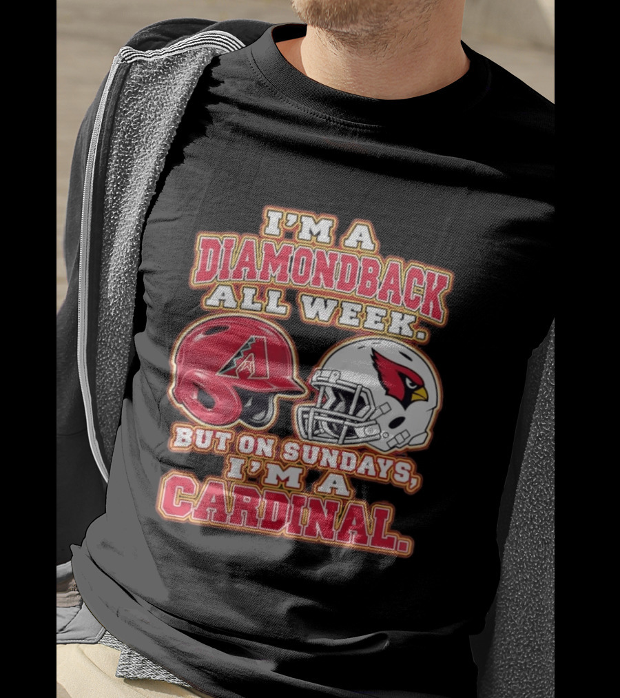 I'm A Diamondback All Week But On Sundays I'm A Cardinal Helmet T-Shirt