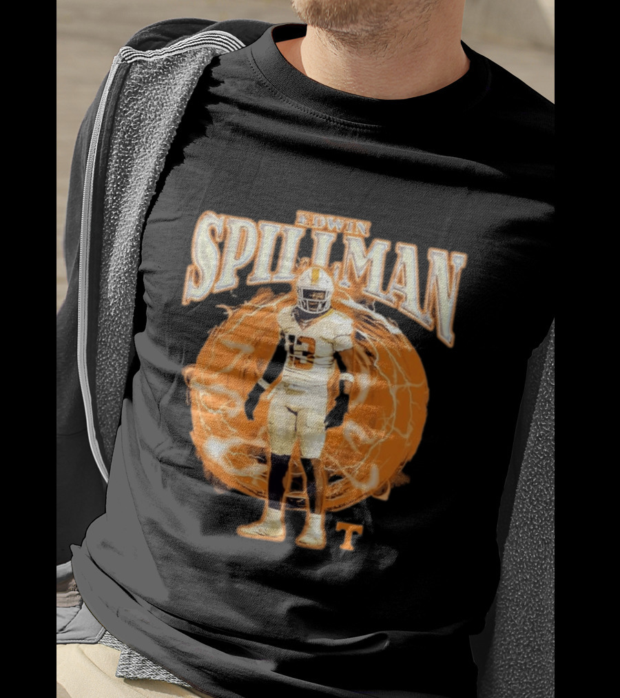 Tennessee Volunteers Edwin Spillman No 13 Football Collage T-Shirt
