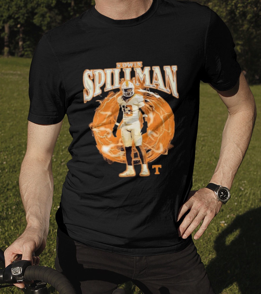 Tennessee Volunteers Edwin Spillman No 13 Football Collage T-Shirt