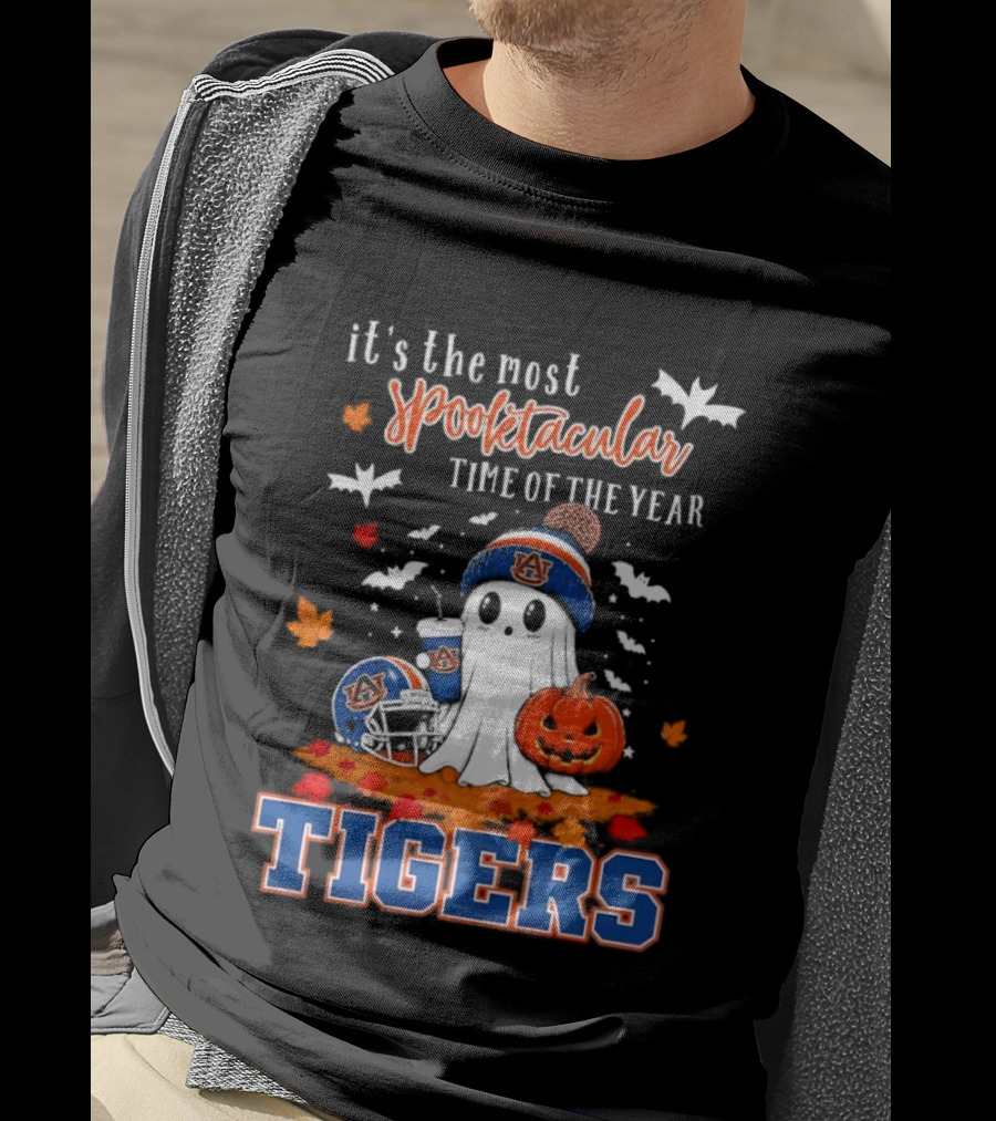 It's The Most Spooktacular Time Of The Year Tigers Halloween Ghost Pumpkins T-Shirt