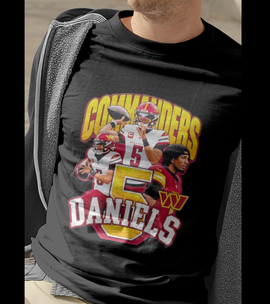 Commanders Jayden Daniels 5 Washington Football T-Shirt