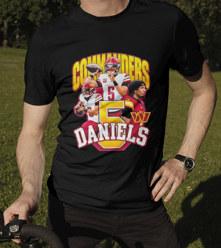 Commanders Jayden Daniels 5 Washington Football T-Shirt