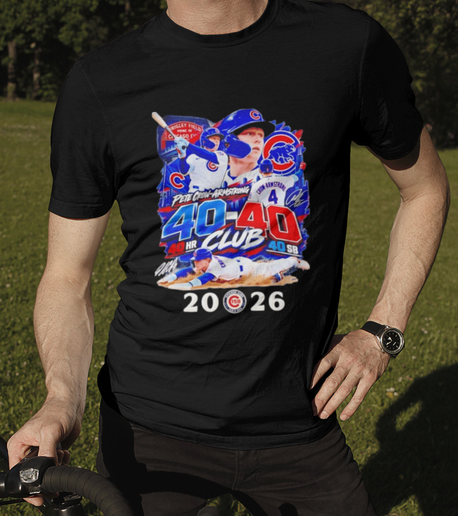 Pete Crow Armstrong 40HR 40SB Club Chicago Cubs 2026 T-Shirt